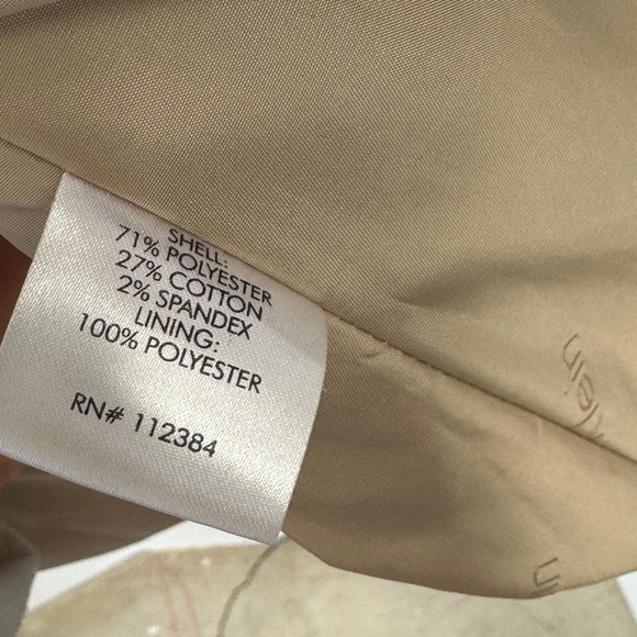 Calvin Klein Black Double Breasted Belted Trench Coat Jacket XS Epaulettes - Picture 11 of 15